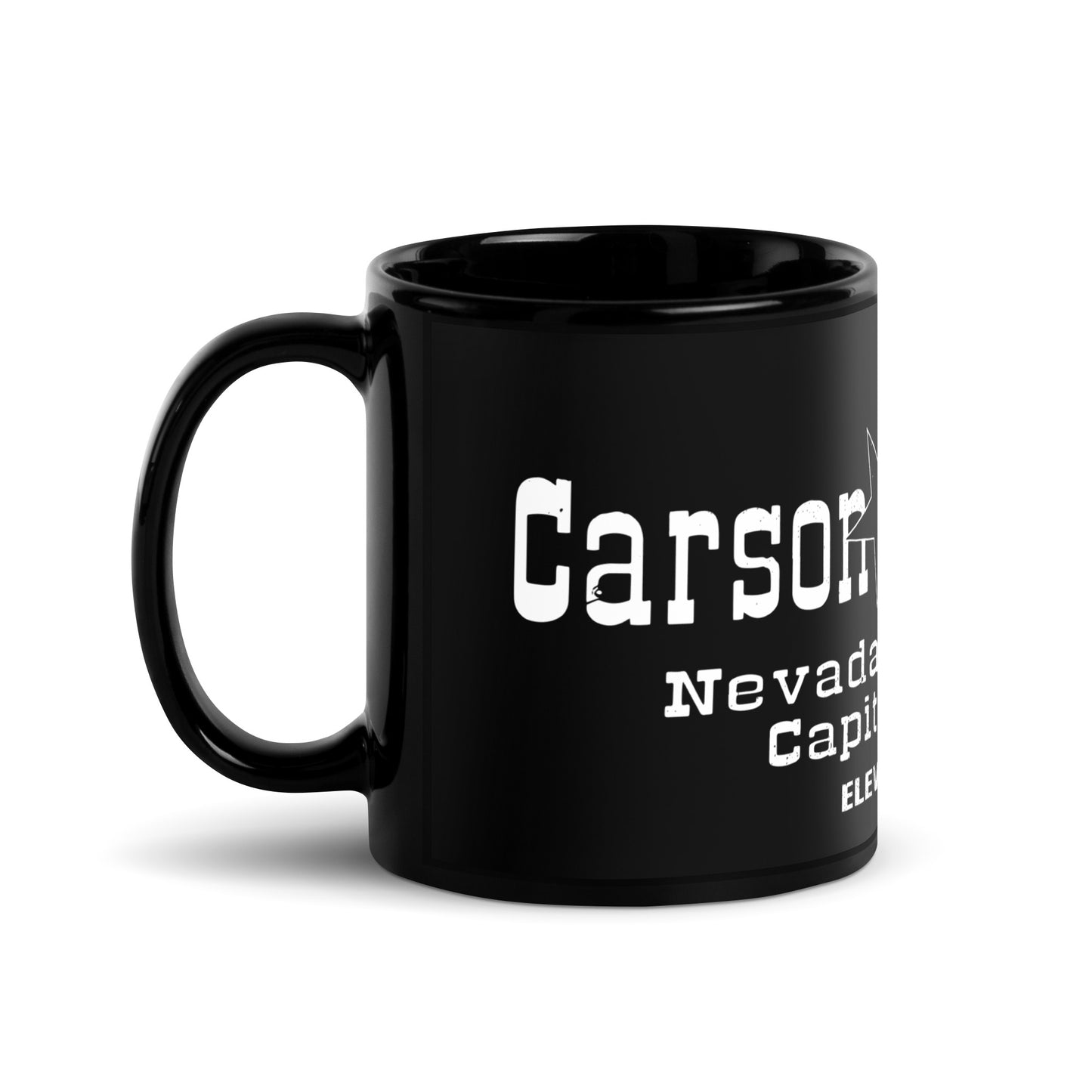 Capital Black Glossy Mug
