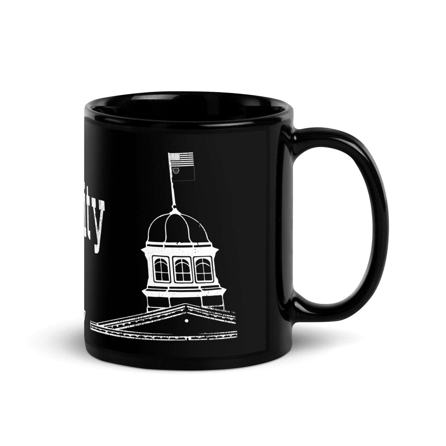 Capital Black Glossy Mug