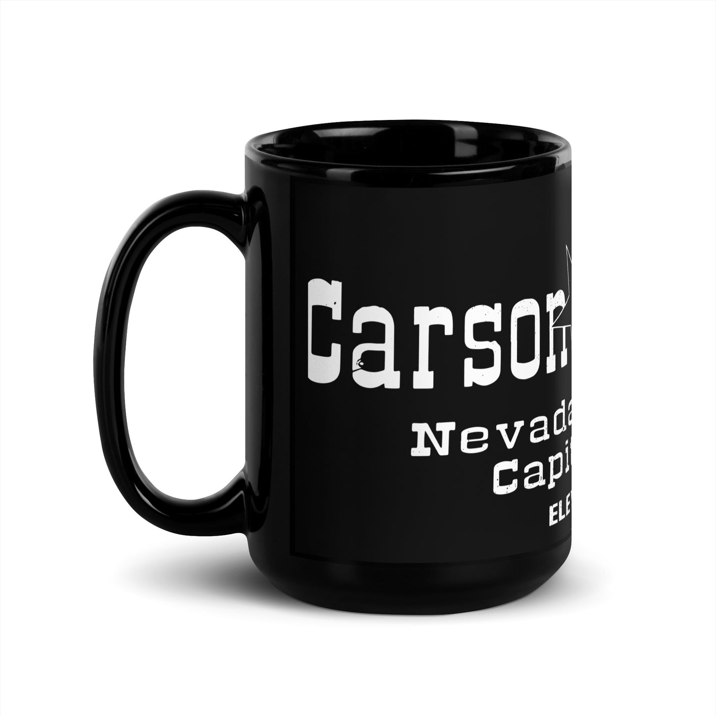 Capital Black Glossy Mug