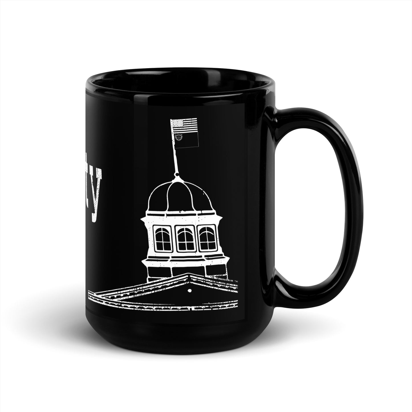 Capital Black Glossy Mug
