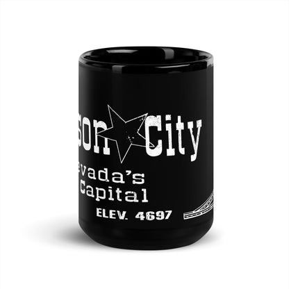 Capital Black Glossy Mug